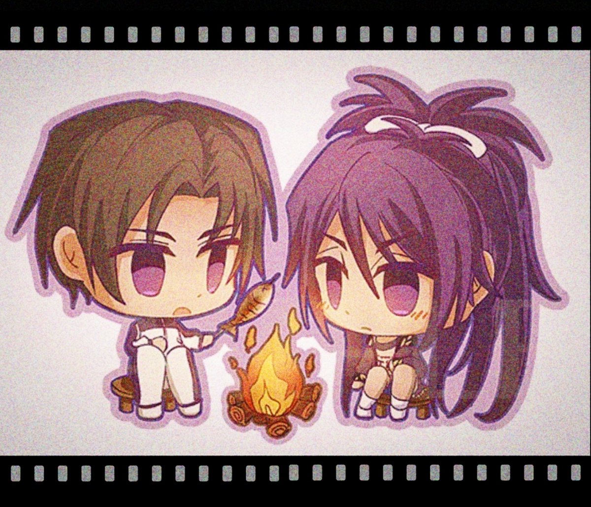 Invoru85's tweet photo. 長谷部と不動と炎 https://t.co/tJMXScGPLr
