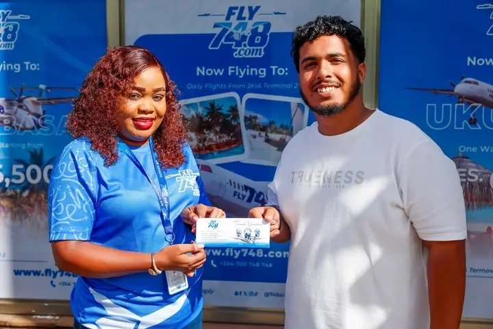 fly748_'s tweet photo. Some of our Week 1 winners have officially collected their Fly748 ticket vouchers. Your next trip to the Coast could be one entry away. Whether it is a business trip to Mombasa or a weekend escape to Ukunda, this could be your chance to fly with us
 Another chance to fly with us. https://t.co/jiqLJ5mBWk