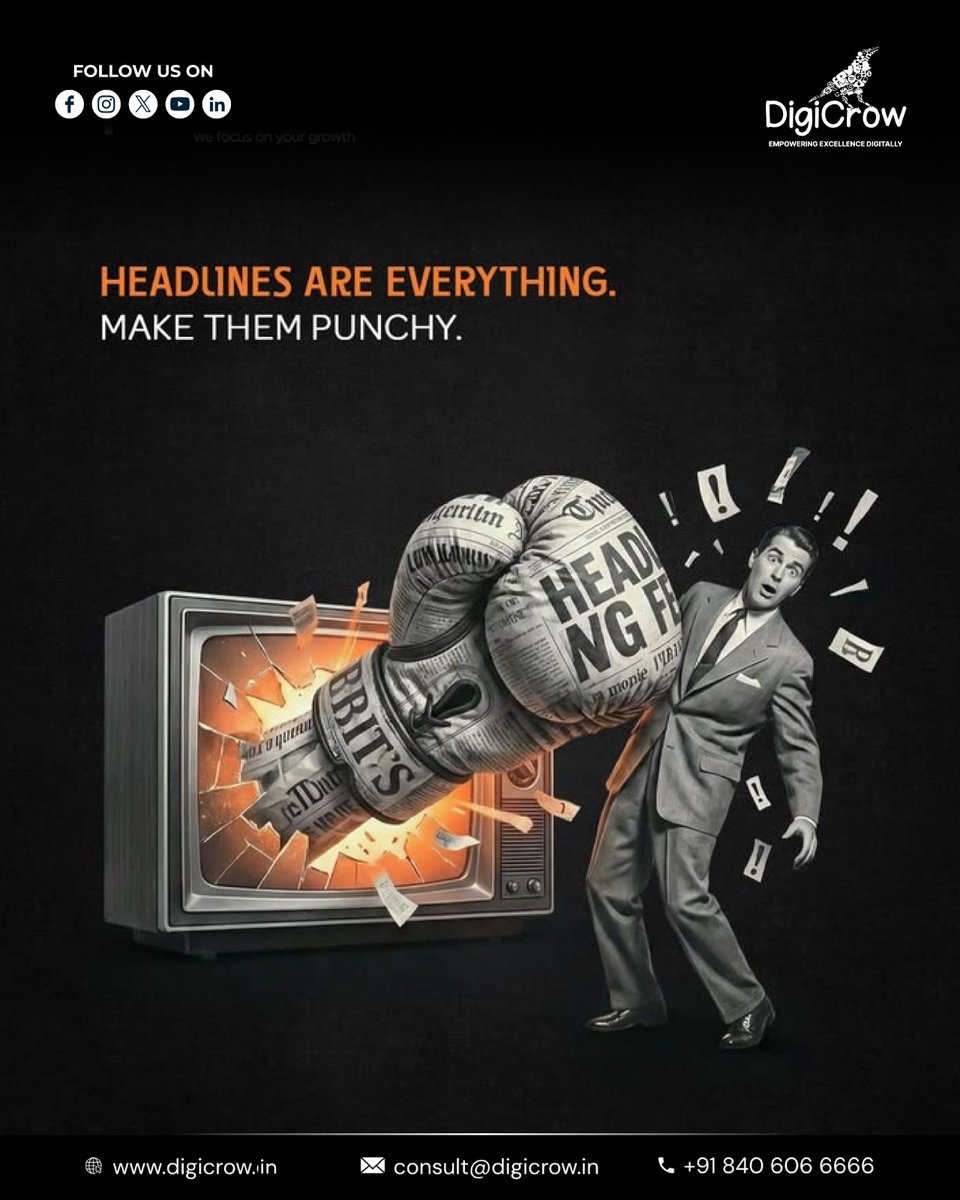DigiCrow's tweet photo. You have just 5 seconds to stop the scroll.
Will your audience stay or scroll past? 
Powerful visuals + punchy content = real brand growth 

📞 +91 840 606 6666
📩 consult@digicrow.in

#DigitalMarketing #BrandGrowth #DigiCrow #SocialMediaTips https://t.co/CRWPh0MNG9