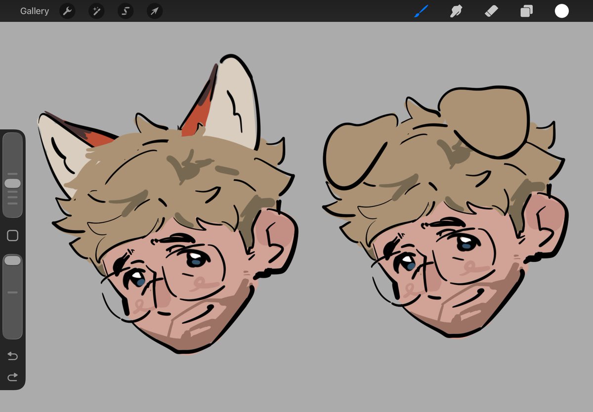 monoiing's tweet photo. trying stuff out pt 2,, can't figure out if he's a dog or a fox #rylandgrace https://t.co/UutIgKbUn0