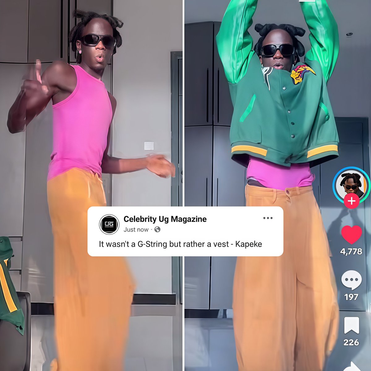 Celebugmagazine's tweet photo. Not a G-String but rather a Vest - Kapeke 🔥 https://t.co/ivZDYFSOM8