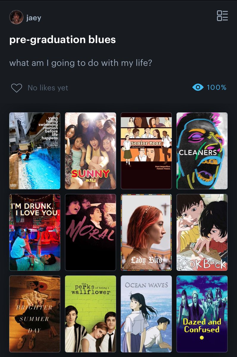 feeling the pre-grad blues once more &amp; just decided to make a random film list :(

boxd.it/Umic4