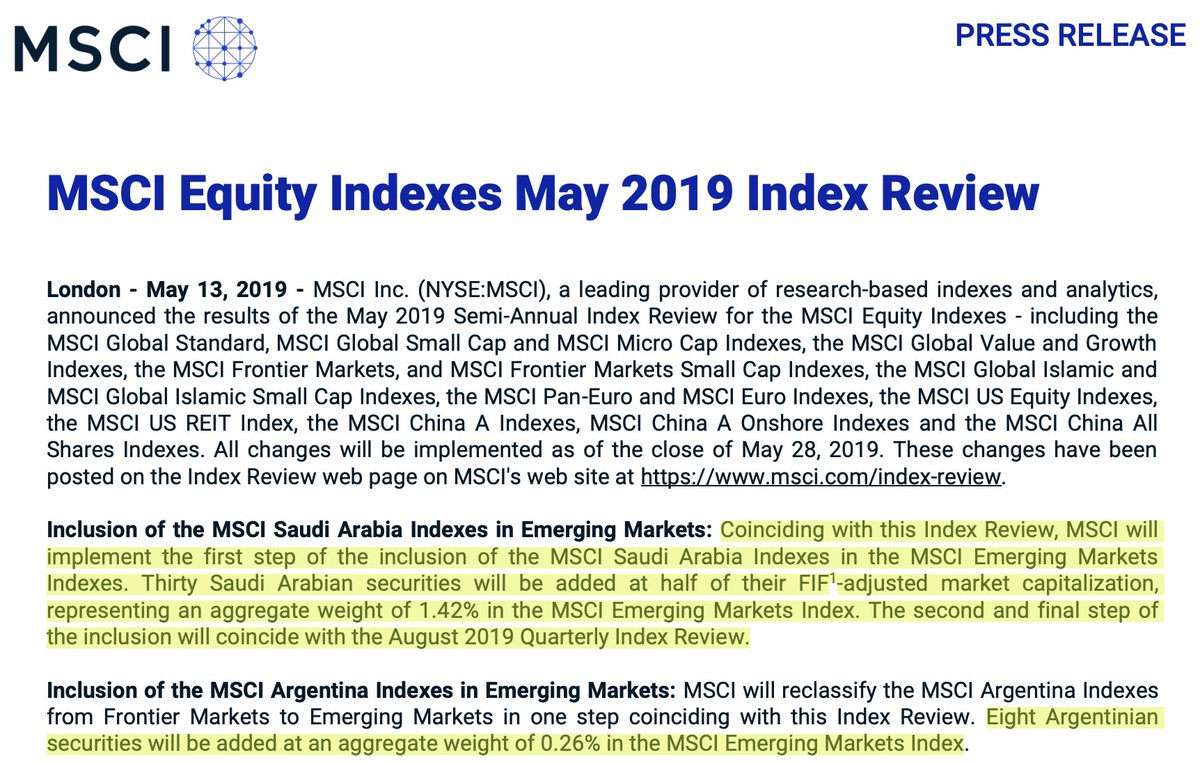 Tapi secara index review baru dilakukan pada SAIR Mei 2019

Jadi meski promosi Juni 2018, saham2nya...