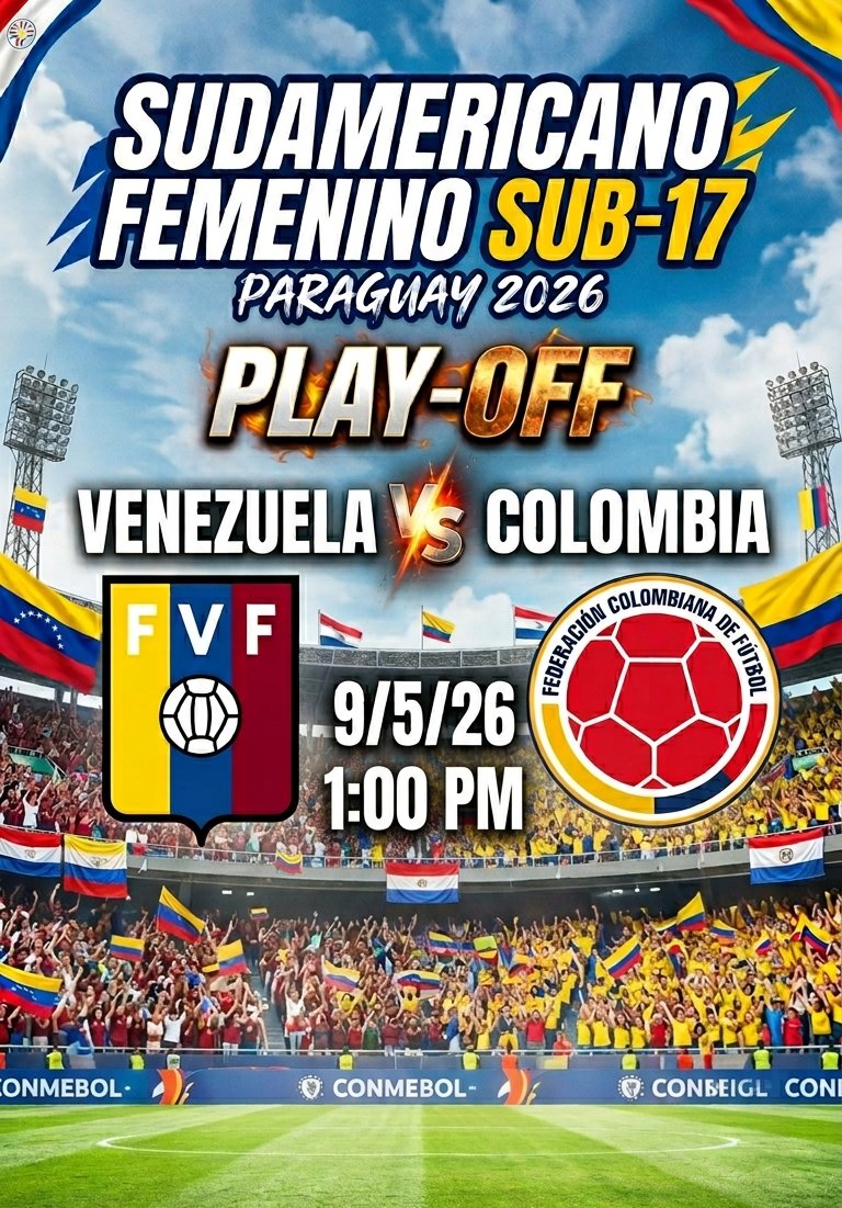 Hoy Venezuela vs Colombia, las chamas vinotinto Sub 17 por el pase al mundial de la categoría, un partido duro y difícil, A ganar hoy Vinotinto si se puede 🇻🇪⚽