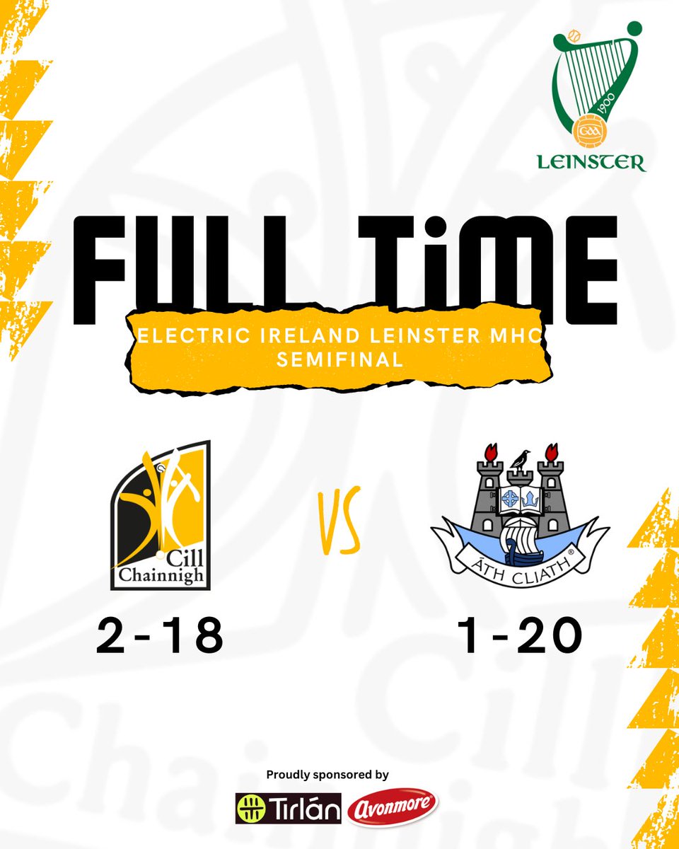 KilkennyCLG's tweet photo. FT in the Electric Ireland Leinster MHC Semifinal. Great win for the lads & they advance to the Leinster Final.
#TheCats #BlackAndAmber #KilkennyGAA #minorchampionship https://t.co/Yw0Ulodi69
