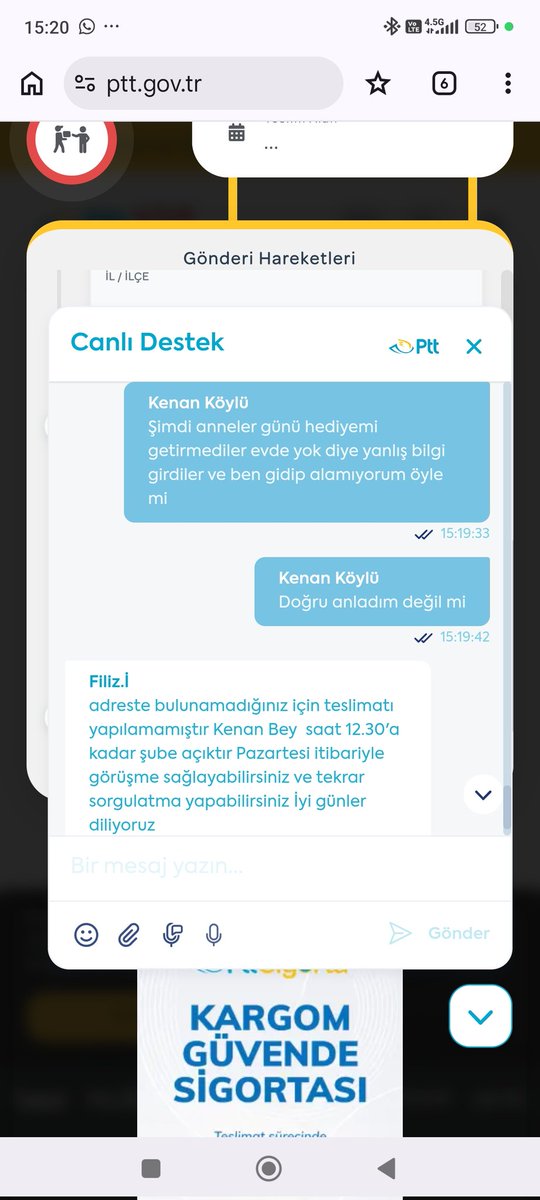 KenanKYL8's tweet photo. Trabzon PTT kargo bunu ilk defa yapmıyor. Evde olmamıza rağmen kargo evde yok diye teslim edilmiyor. Ne arayan var ne de kapıya haber kağıdı bırakan var. Bir daha #ptt kargo tercih eder miyim? Kusura bakmayın hiç sanmıyorum.
#trabzonptt 
#UABakanligi https://t.co/mrISLTbuBb
