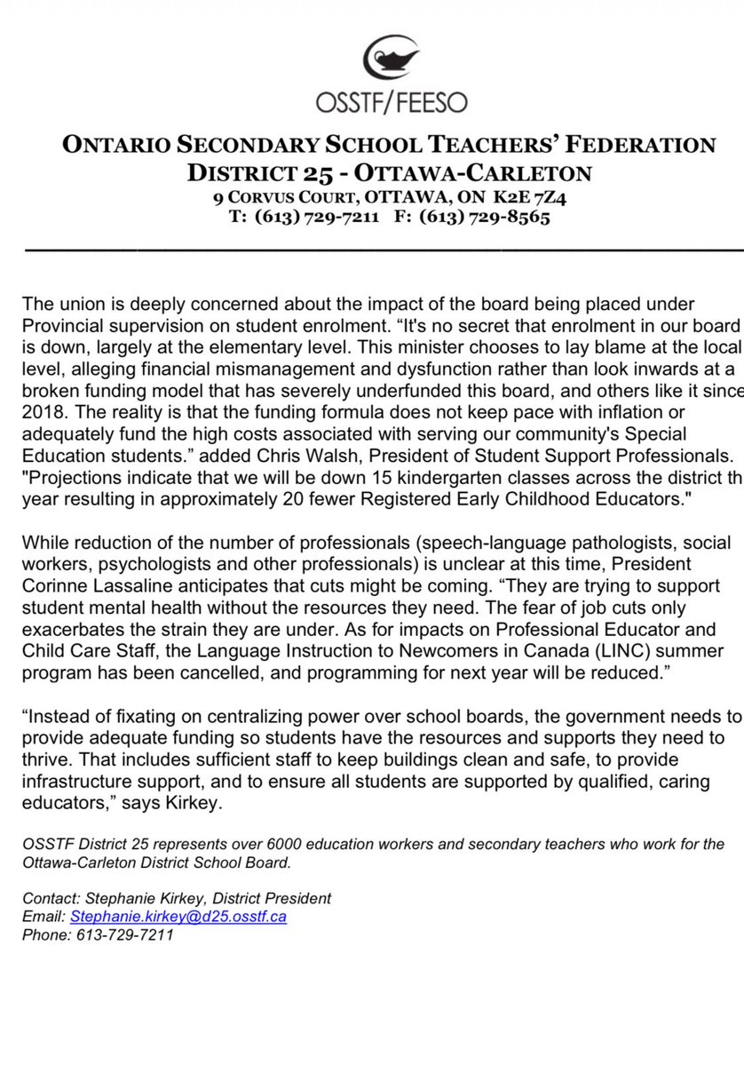 Evan Cooper- MSO D25 OSSTF TBU 2019-2027 tweet media