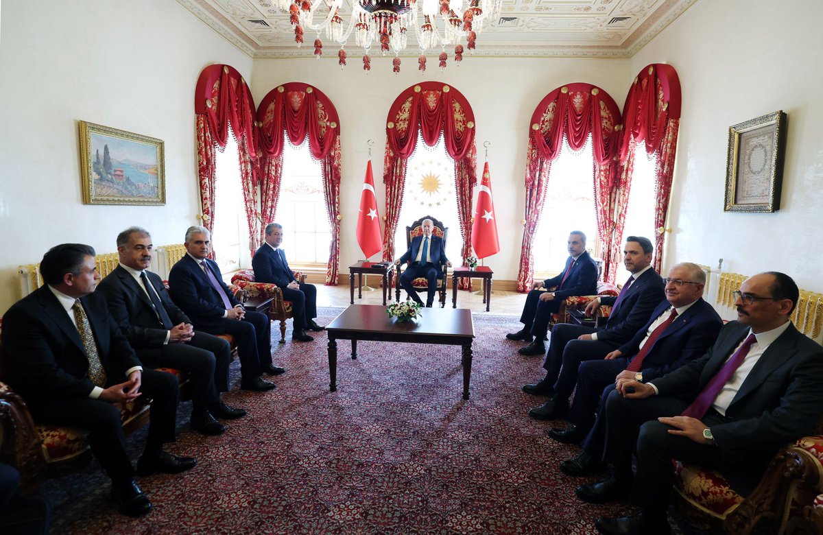 ⚪️ Cumhurbaşkanı Erdoğan, IKBY Başbakanı Mesrur Barzani ile bir araya ...
