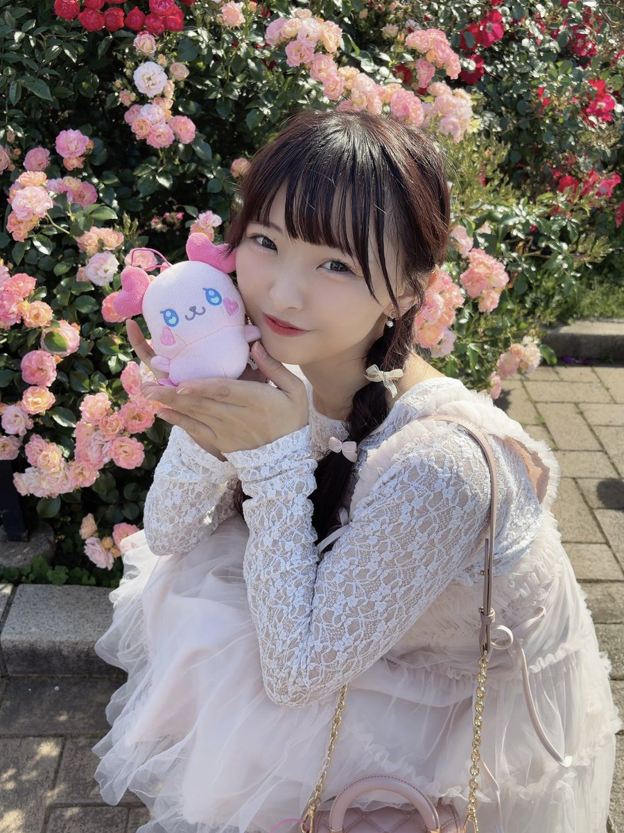 メイク落としまとめ売り バラ売りの方はコメントお願いいたします 5/9メイクの日🪸🎀💜ೀ くるるんを連れてバラ園に行ったよ( * ॑꒳ ॑