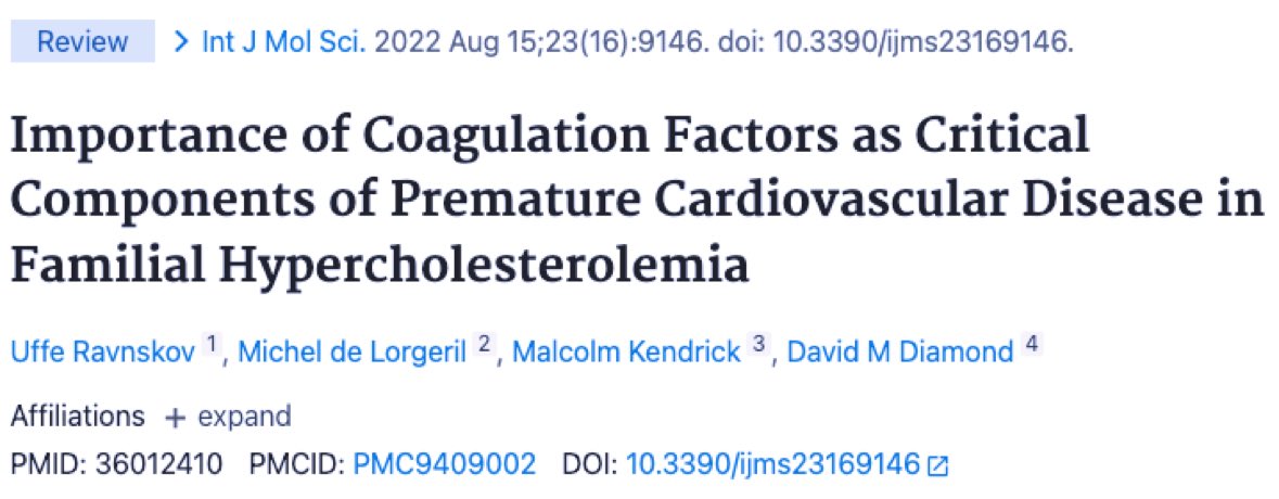 richardursomd's tweet photo. Familial Hypercholesterolemia:

LDL level do not correlate with levels of cardiovascular disease 

Coagulation factor, are the true drivers of increased CVS 

LDL is not the problem.
Statins are the not the answer https://t.co/ZsnOs3m9XY