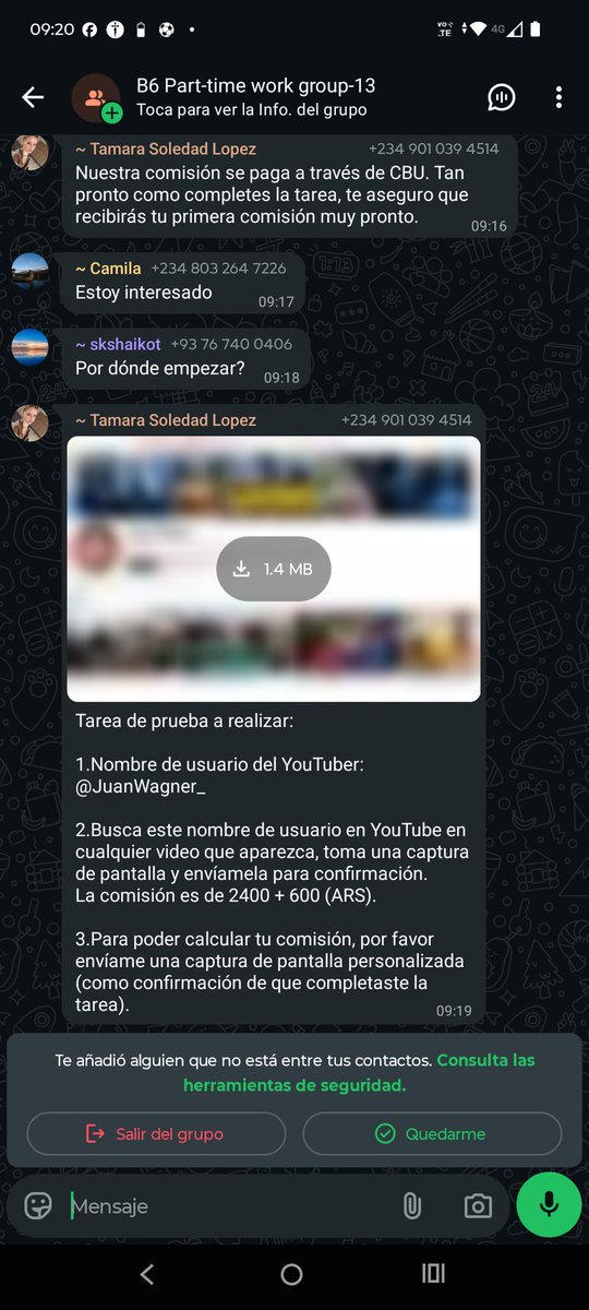 cottapr_'s tweet photo. Números de Nigeria, Sri Lanka y Afganistán hablando español y pidiendo tareas específicas para algún que otro pesito. #estafa #phishing #scamalert @arg_cibersegura @UFECyED https://t.co/sxrx3p7hyN