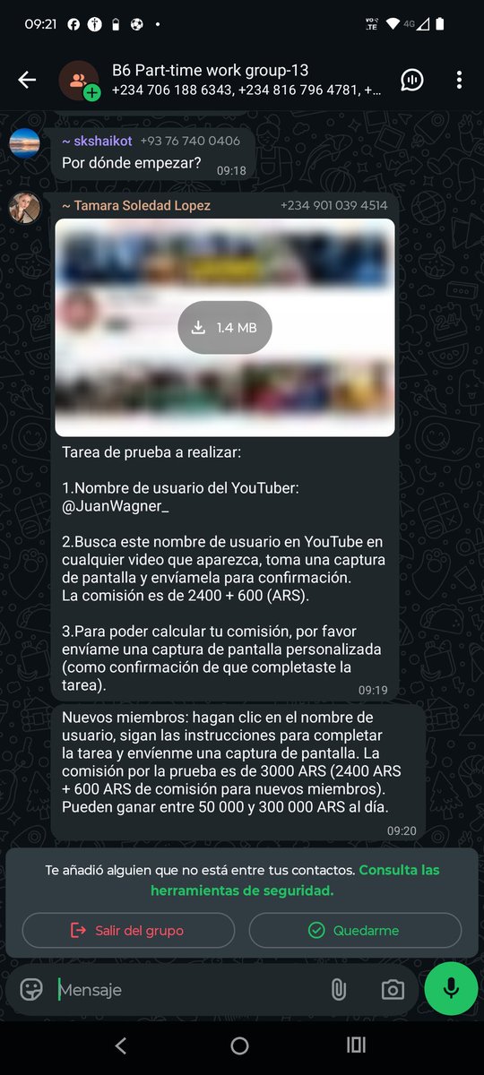 cottapr_'s tweet photo. Números de Nigeria, Sri Lanka y Afganistán hablando español y pidiendo tareas específicas para algún que otro pesito. #estafa #phishing #scamalert @arg_cibersegura @UFECyED https://t.co/sxrx3p7hyN