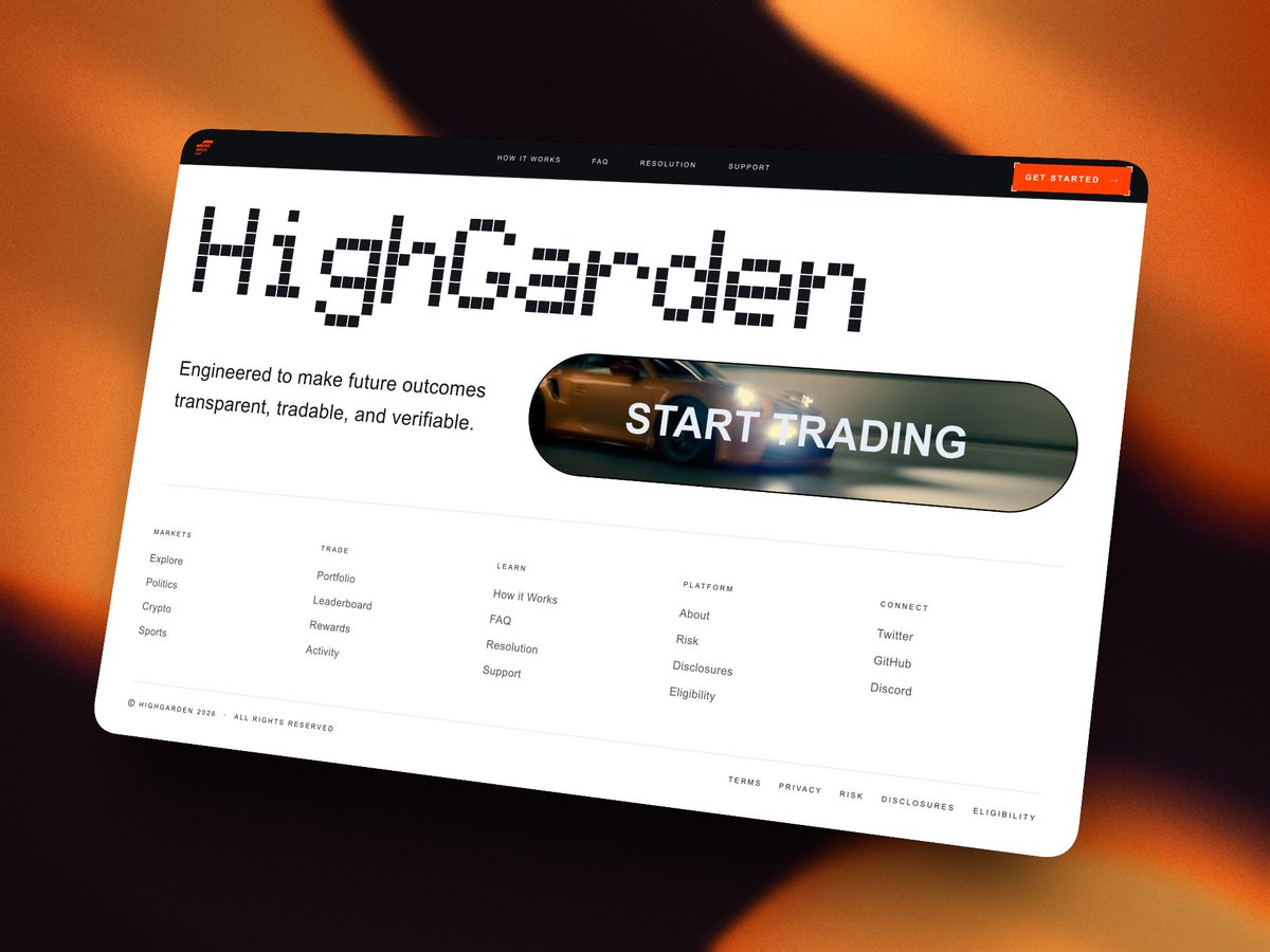 highgardentrade's tweet photo. Know about GeoPolitics!?
Then earn from it..

Introducing HighGarden,
The Prediction Markets on Solana where liquidity and volume is available from start. https://t.co/OkevY9M73T