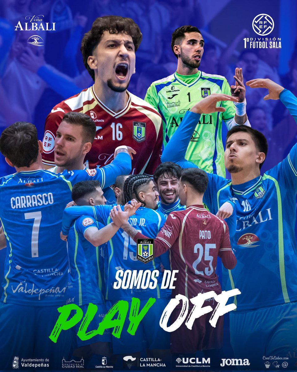 Sufrimos, lloramos, caímos, nos levantamos...  ¡Y, al final, lo conseguimos! ✅

🔥 ¡𝐒𝐨𝐦𝐨𝐬 𝐝𝐞 𝐏𝐥𝐚𝐲 𝐎𝐟𝐟!

⚔️ Sexta clasificación histórica para luchar por el título de Primera División.

#ViñaAlbaliValdepeñas