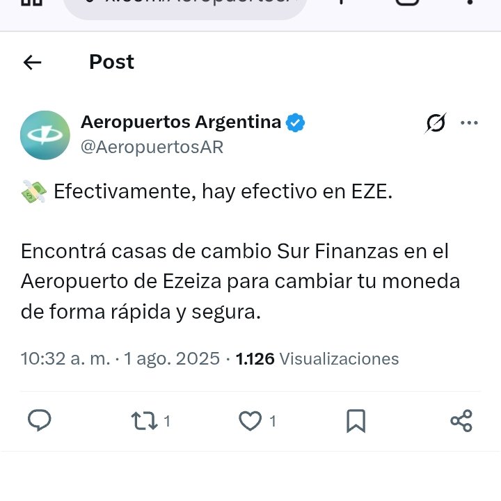 Testasdeanibal2's tweet photo. El aeropuerto de Ezeiza tenia una surcusal de Sur Finanzas https://t.co/5s1U8Sxoav