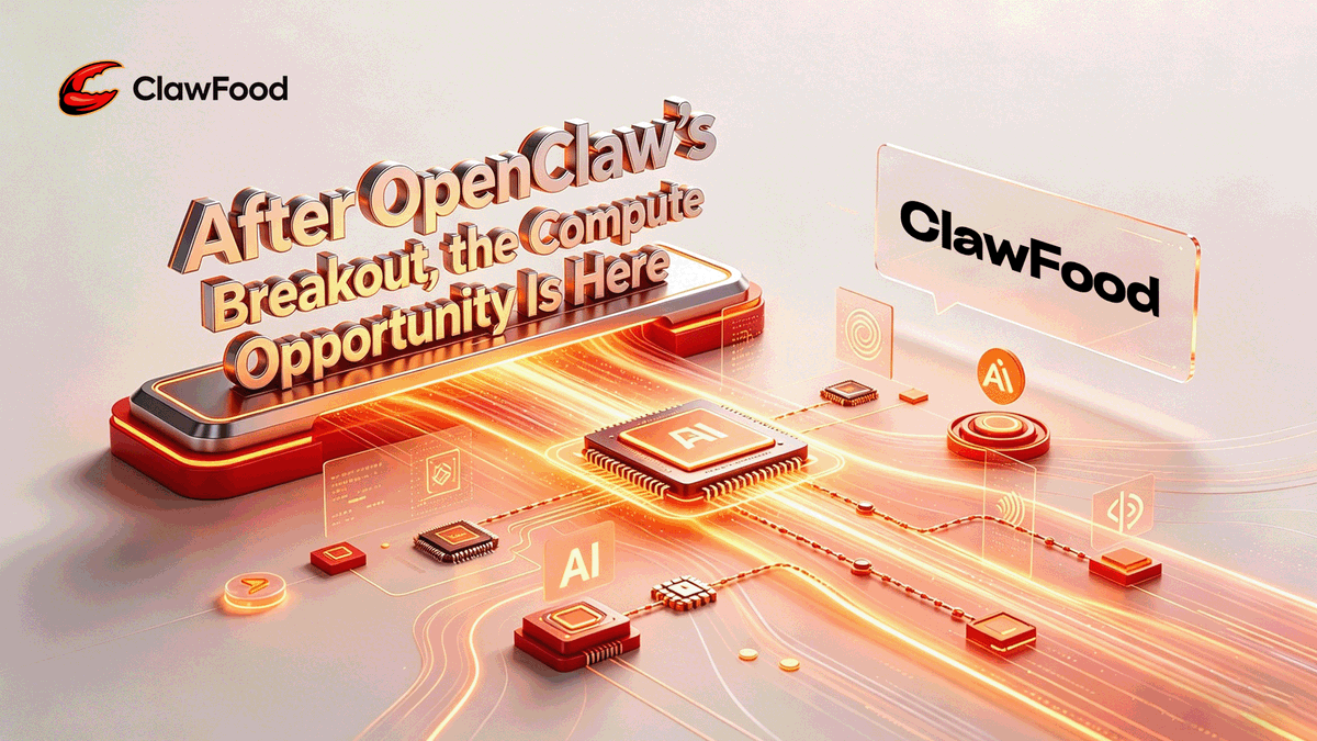 ClawFood's tweet photo. OpenClaw’s breakout shows one thing clearly:
AI Agent has truly begun to enter a stage of more widespread application.📲

As more people rely on AI to handle tasks, run workflows, and stay online continuously,
the market needs more than stronger models.
It also needs stable runtime and clearer access to compute. 

#ClawFood #OpenClaw #AIAgent #AIInfrastructure #Compute #Web3