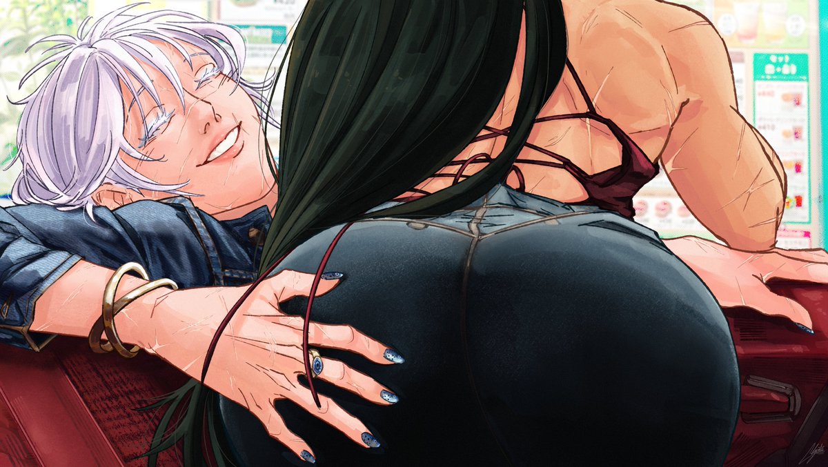 slythe_art's tweet photo. she wants to order #satosugu https://t.co/LJfuj9lahL