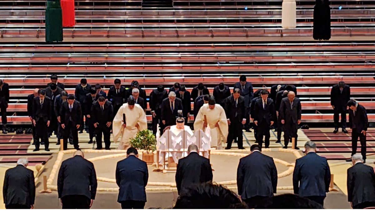 takagrip's tweet photo. 令和8年5月場所　土俵祭

#相撲
#国技館
#土俵
#sumo https://t.co/QYIiWTNCmF