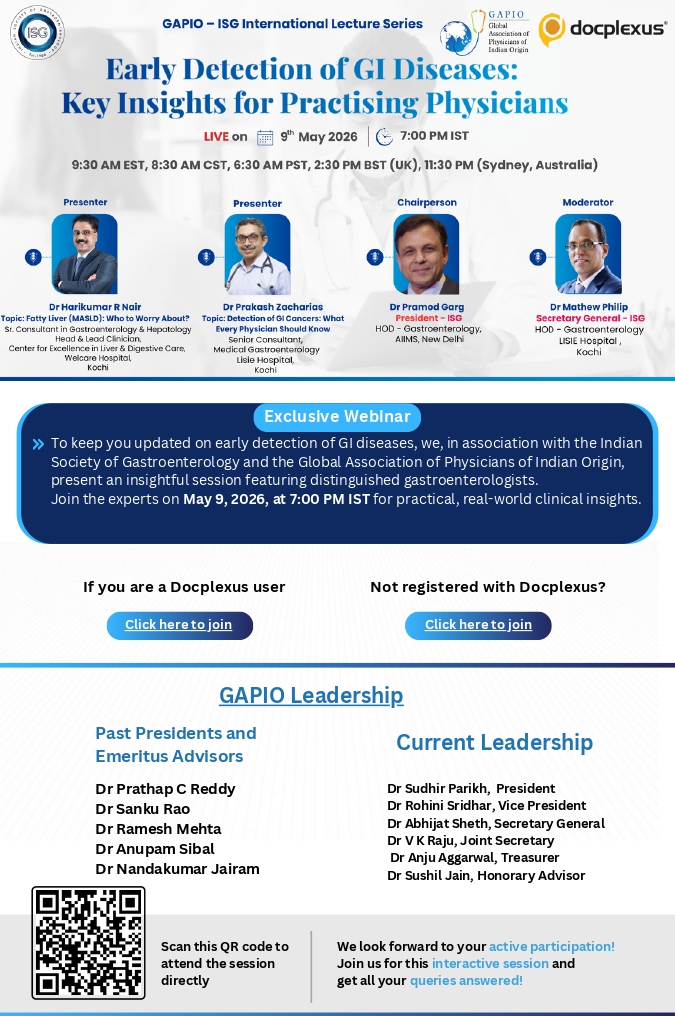 gapiotweets's tweet photo. Join the GAPIO–ISG International Lecture Series on “Early Detection of GI Diseases: Key Insights for Practising Physicians” today at 7:00 PM IST.

https://t.co/jWlOamCgjI

#GAPIO #ISG #Gastroenterology #MedicalEducation #Physicians #GIHealth #Healthcare #Doctors https://t.co/SvbJAyGuht