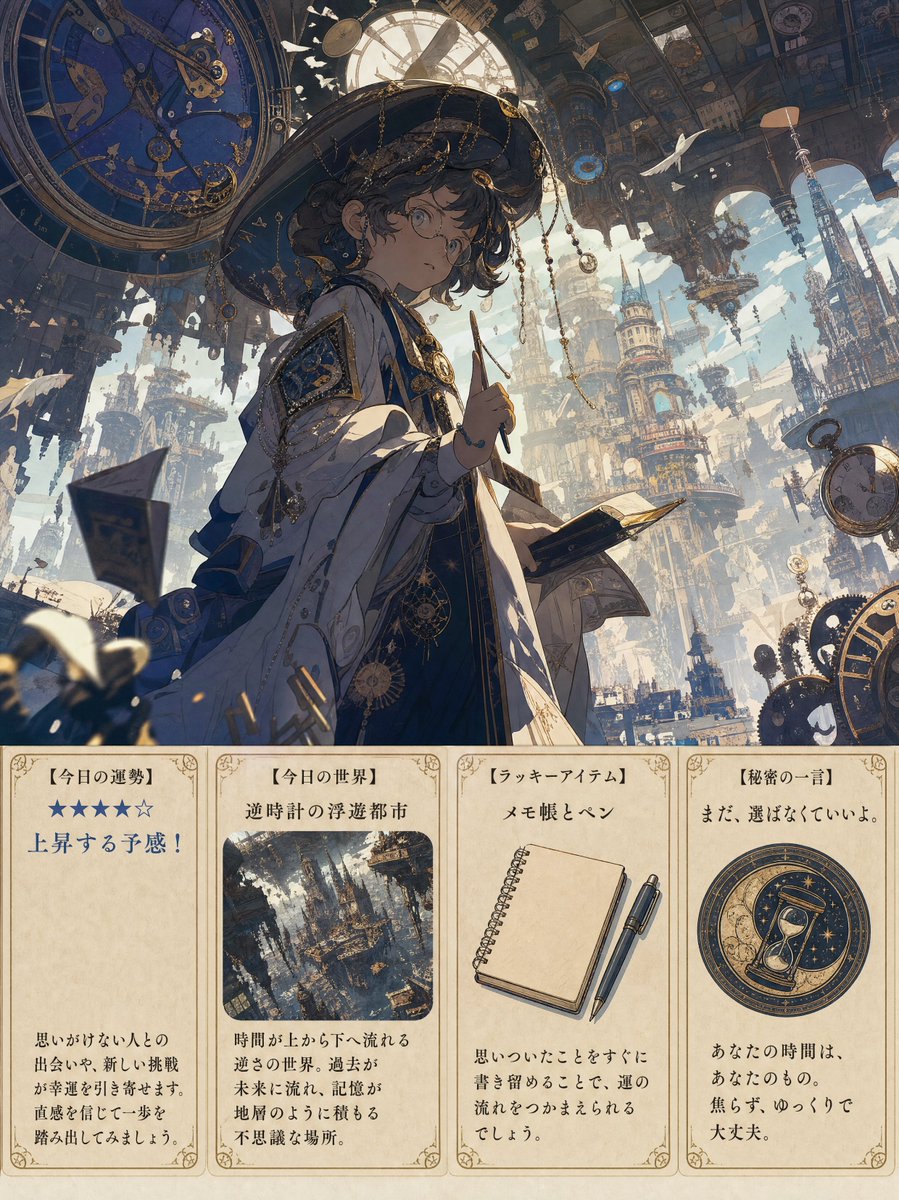 Steampunk Daily Fortune Cards