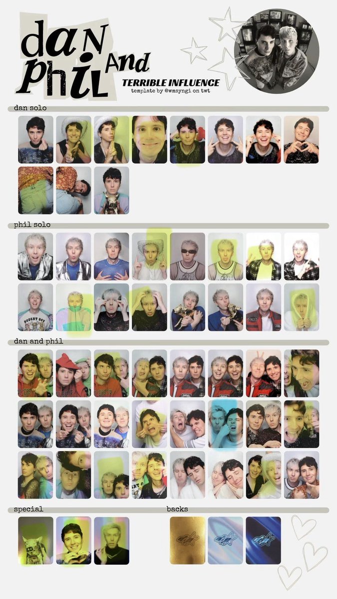 genzphillester's tweet photo. my season 1 & 2 photocards :D
creds to @/wmsyngi for the templates!
๐ฉต = up for trade
๐ = not for trade
๐ = want
๐ = REALLY WANT!!!
#dnptwt #phantwt #dnpphotocard #pctrading #pctrade #dnp #danandphil https://t.co/h5dTYZHFrm