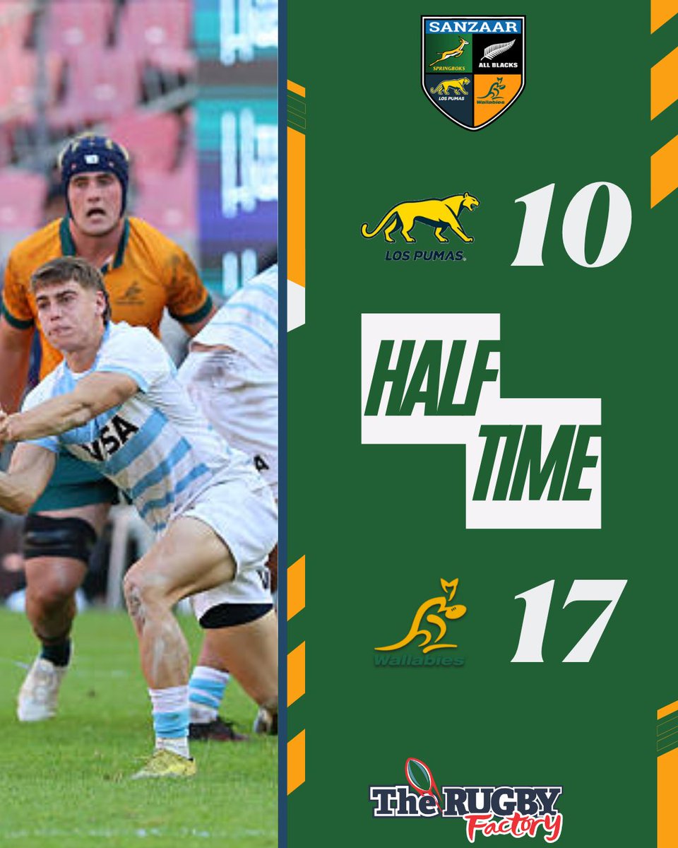 Australia lead by a converted try going into half-time! 🏉

#TheRugbyFactory #SANZAAR #U20