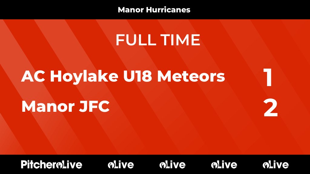 JfcManor's tweet photo. FULL TIME: AC Hoylake U18 Meteors 1 - 2 Manor JFC
#ACHMAN #Pitchero
https://t.co/dgbwZggdNW https://t.co/4NLFCi44nx