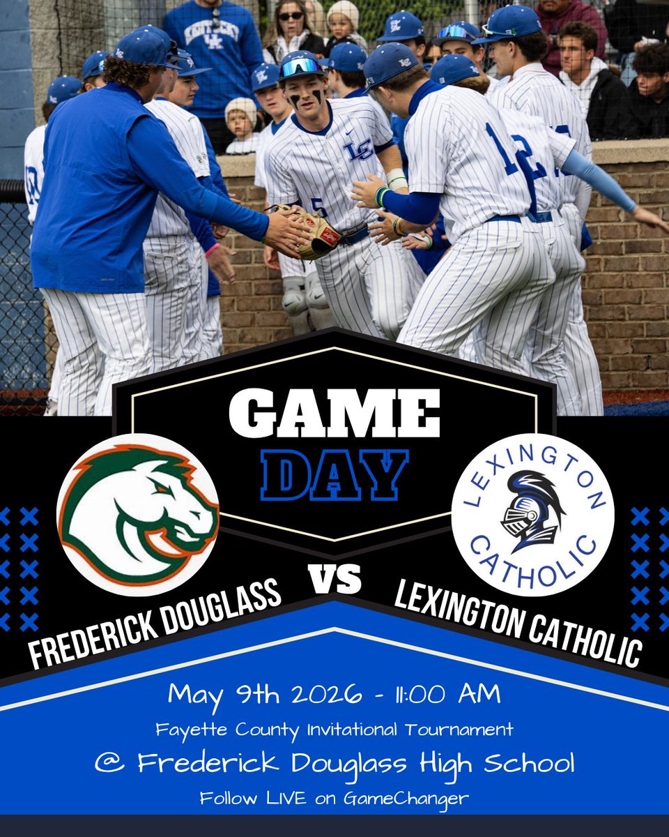 LexCathBaseball's tweet photo. It’s a great day to play 2!! V Knights continue in theFCIT at Fredrick Douglas today starting at 11:00. Let’s have some fun!!  Knights Baseball!! https://t.co/u9sfIXALDk