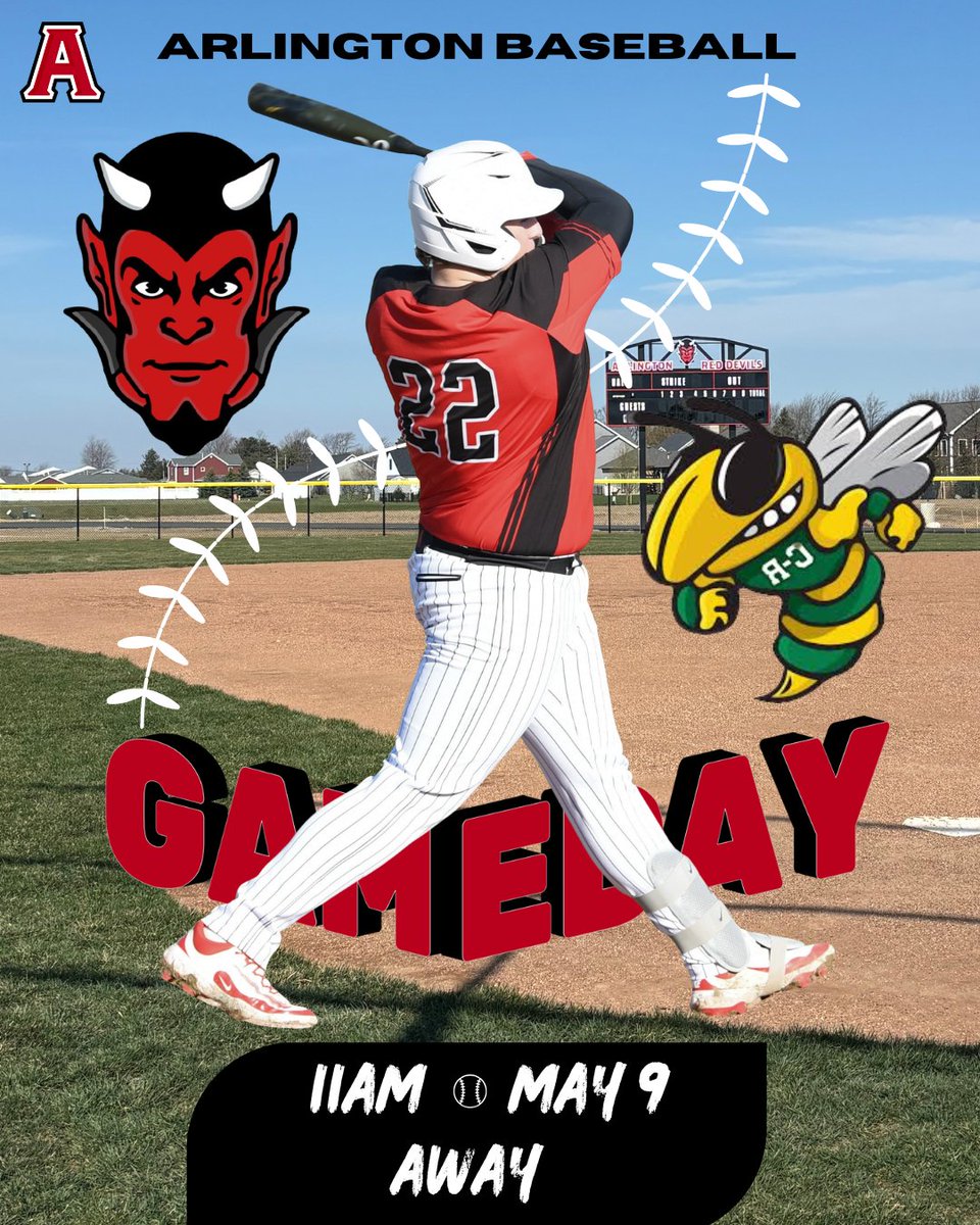 RedDevilAthl's tweet photo. ⚾It's GAMEDAY! Come out and support the baseball team as they travel to Cory Rawson to take on the Hornets in today's match-up. The game kicks off at 11AM!

🖥️Allie Settlage
📸Yearbook
#redpride https://t.co/aeR8GjRJr1