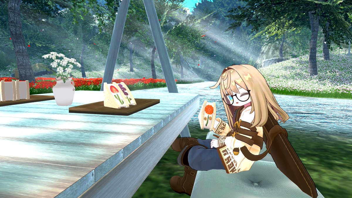 ImAtWorkRN_'s tweet photo. 冒険者ID: 502. Nano. Party leader.
冒険者ID: 500. Raylks.
クエストID： 0205.

Mission Complete!

Today we found a beautiful home with blooming flowers and a painting., and sando.

#クエスト報告_アトラス #VRchat #Kipfel https://t.co/2QVUN5hkIE