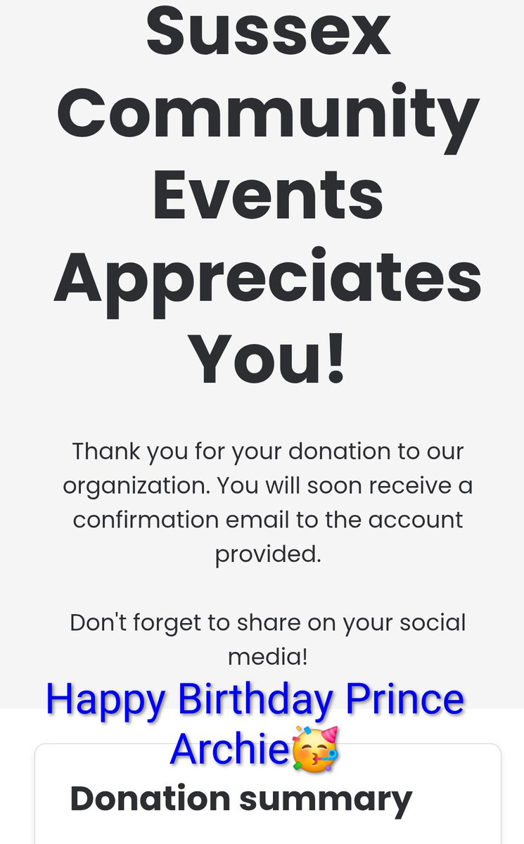 BonnieAuntea's tweet photo. Good morning. Happy Saturday 
I'm honored to contribute to #Kaboom30 for the #PlantingSeedsOfHope giving campaign to honor #PrinceArchie7 and #PrincessLili5 🥳🎂
Global Sussex supporters continue to let your gratitude light up the world for the better ☀️ https://t.co/NJxMeCdsUU