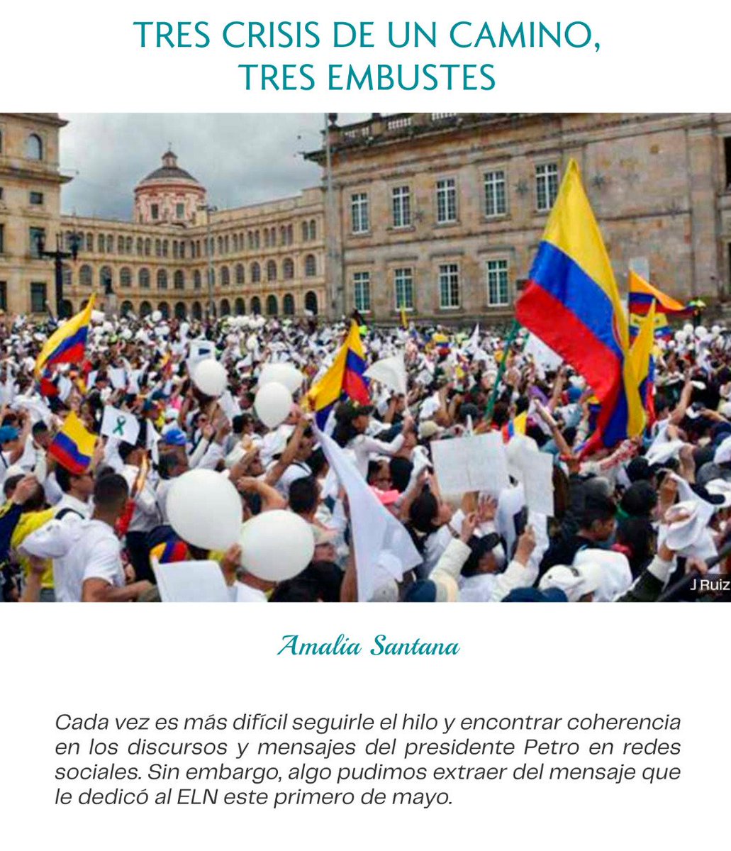 DDPazELN's tweet photo. Pese a las crisis del proceso de diálogos, el ELN mantiene su convicción en la solución
política al conflicto y en la construcción de un Acuerdo
Nacional con todos los sectores de la sociedad.
🧵👇🏾 https://t.co/dyKlK1K4bn