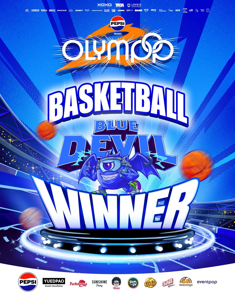 OLYMPOPSPORTDAY's tweet photo. 🏟️ #OLYMPOP2026DAY 
BASKETBALL 🏀

🏆 THE WINNER IS 
💙 BLUE DEVIL 

#PEPSIpresentsOLYMPOP2 
#OLYMPOP https://t.co/AeaM7OIoIm
