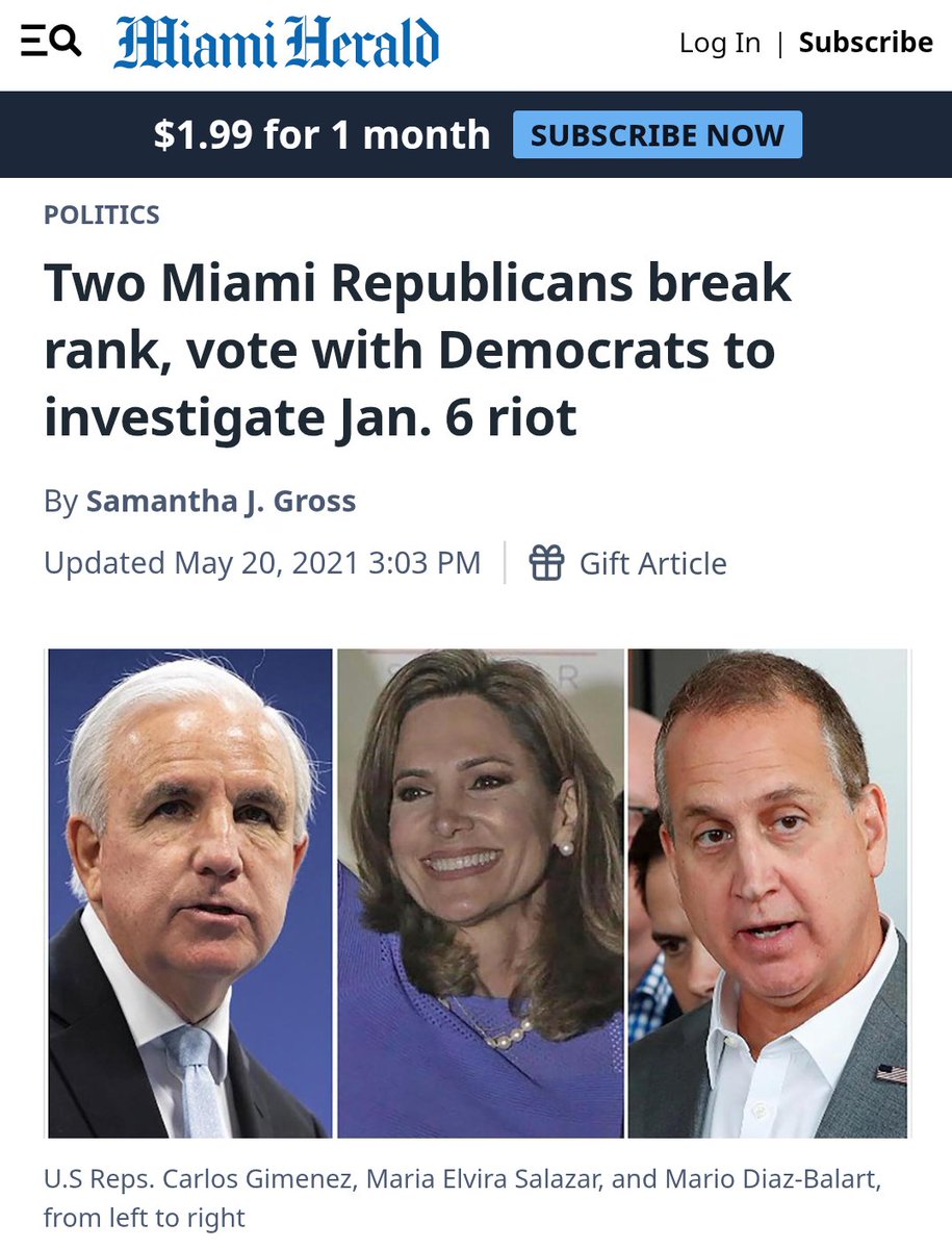 Reminder that <a href="/MaElviraSalazar/">María Elvira Salazar 🇺🇸</a> voted with Democrats to set up a super J6 Commission.  She's now pushing a massive amnesty.