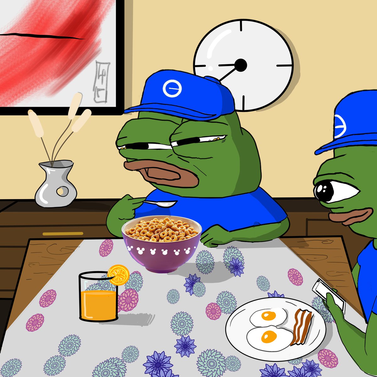BasedApuArmy's tweet photo. GM frens 🧢🐸 https://t.co/q6ce0Sellh