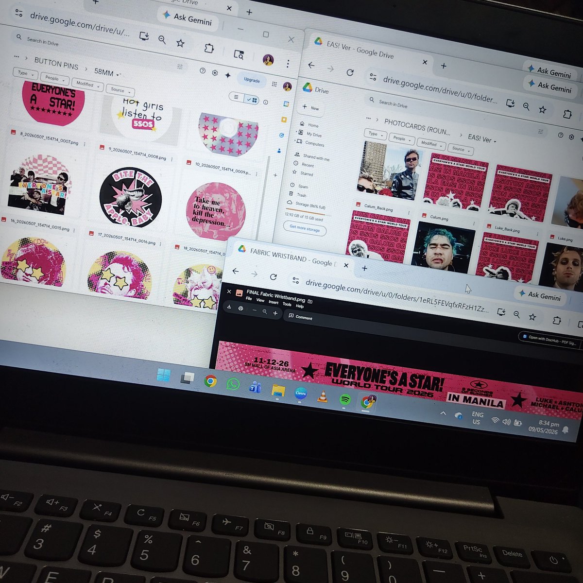 Ilang nights ko pinagpuyatan 'to and idk why ginawa ko nang kpop ang <a href="/5SOS/">5 Seconds of Summer</a> helpppp 🤣 May ma-photocard ver pa sha 😭 Pero dahil hindi ko afford ang obsession package, gawa nalang ako sarili kong PVC lanyard, wristband, and other abubot/merch. #5SOSinManila