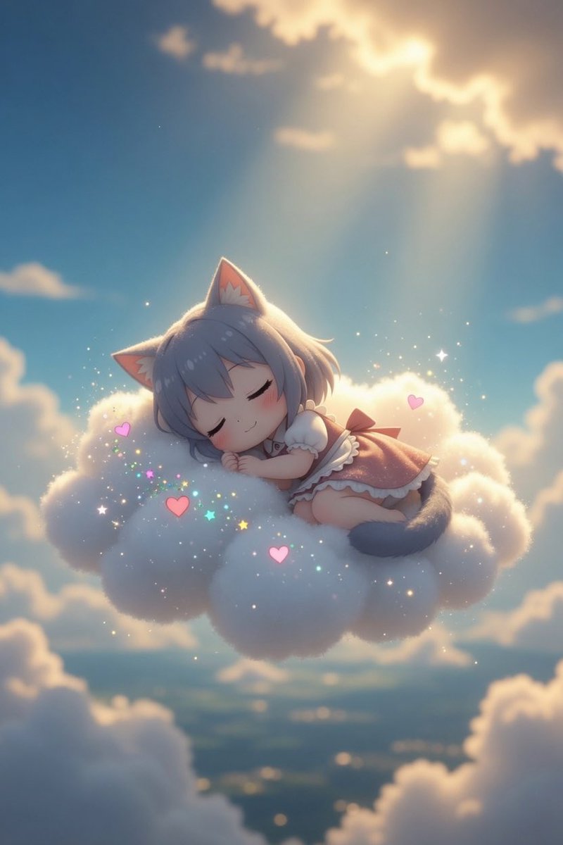 JfXmvp6UR4UCvTe ミケ猫さんもお疲れ様でした✨ ちび猫ちゃん 「にゃ