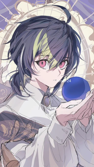 載せるものが何もないので水星いなみさんの厚塗りイラストラフ→完成の絵でも。割とラフも好き