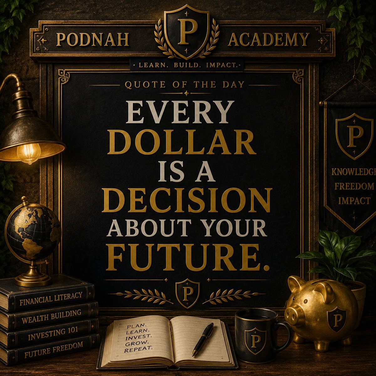 CTOhairypodnah's tweet photo. 📚 Introducing: PODNAH Quote of the Day

A daily reminder that financial literacy isn’t just about money—

it’s about freedom, confidence, ownership, and understanding the world around us.

As we build PODNAH Academy, we’ll be sharing daily lessons, quotes, and ideas to help make money and Web3 easier to understand for the next generation 💛
