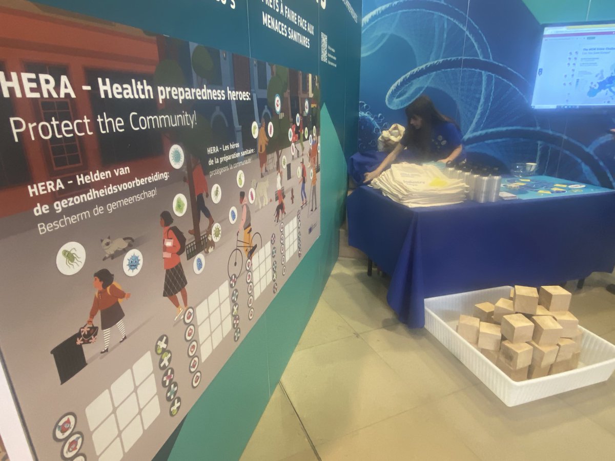 EC_HERA's tweet photo. We are at #EUOpenDay in Brussels!
Come visit DG HERA at Village 2, Defence & Security, and discover how EU prepares for future health emergencies.
🧩 Test your crisis management skills
🦠 Become a Health Hero
🎒 Build your emergency kit
Fun activities for families!
#EuropeDay https://t.co/hQE4gQAmwh
