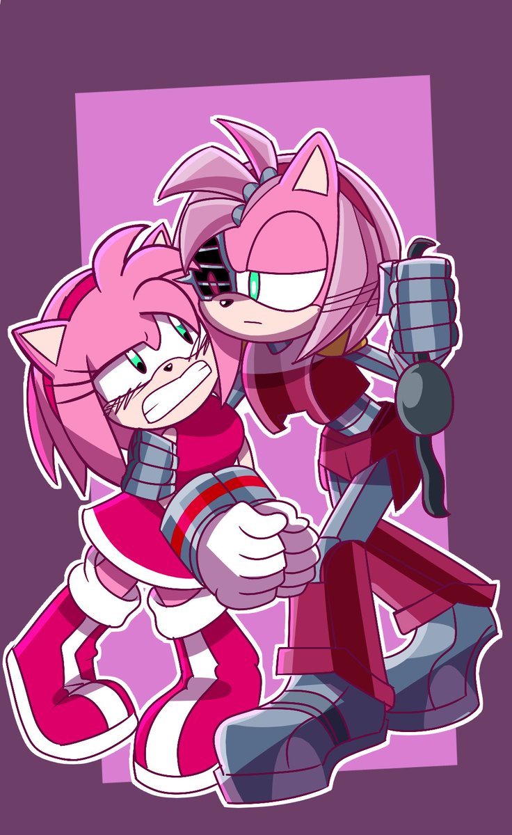Yamekai_ART's tweet photo. Commission: Amy Rose and Rusty Rose https://t.co/sostdm348s