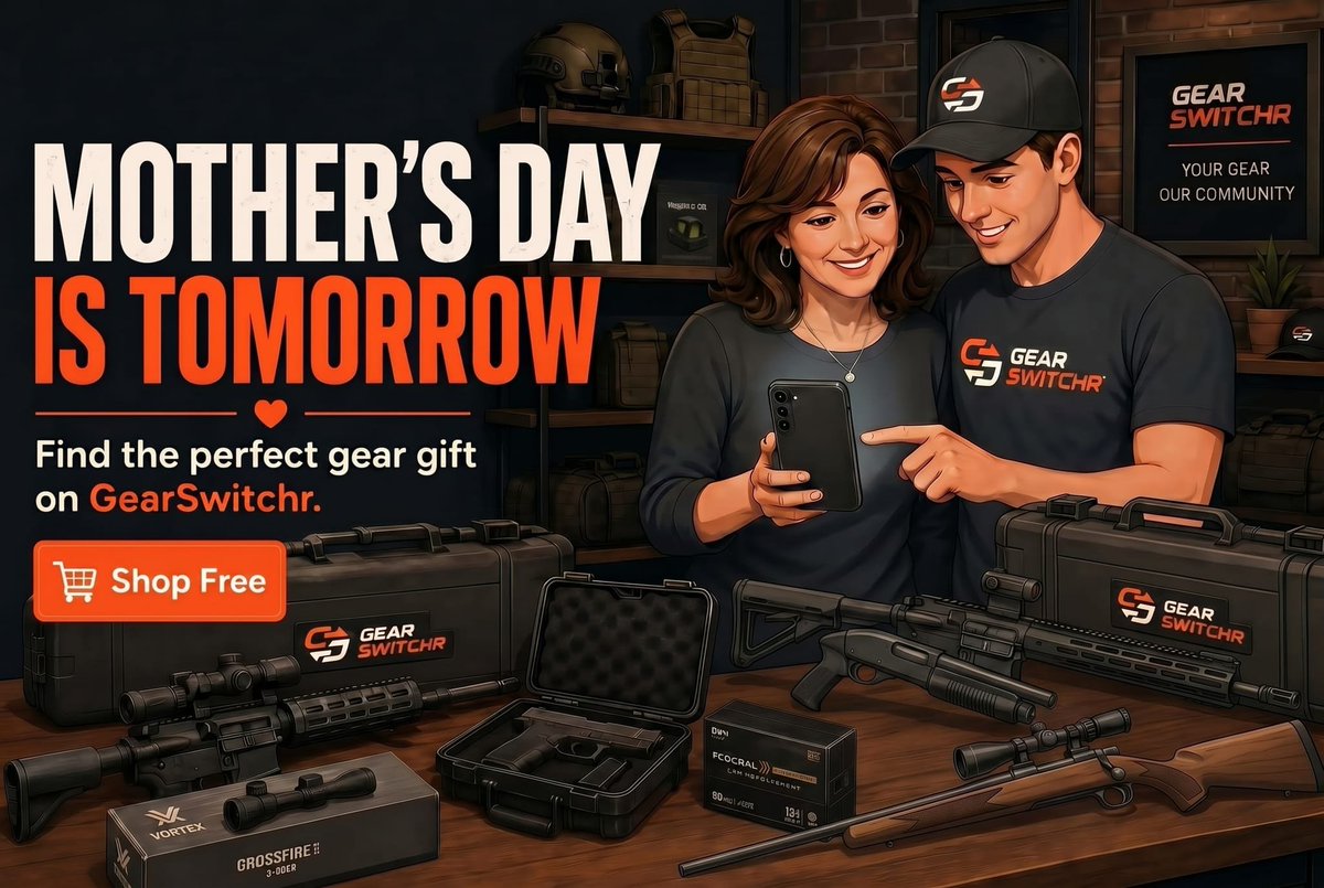gearswitchr's tweet photo. Mother's Day is tomorrow 💐

Still looking for the perfect gift? Find #Firearms and gear she’ll actually use on GearSwitchr — the free P2P marketplace built for the 2A community.
#MothersDay #GearSwitchr https://t.co/OrAqSUXTUv