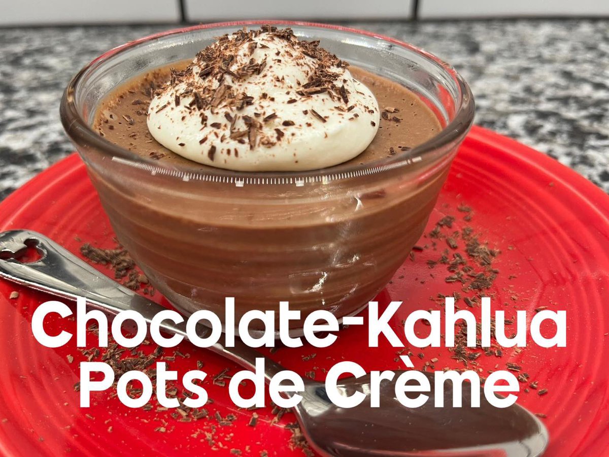 May is National Chocolate Custard Month, and this CHOCOLATE-KAHLUA POTS de CRÈME is a surprisingly simple, but seriously impressive dessert that everyone will enjoy:

thedevilishdish.blogspot.com/2025/08/nation…

#nationalchocolatecustardmonth #potsdecremerecipe #kahluarecipes