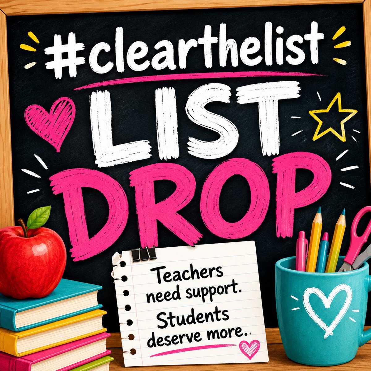 TheConstantRead's tweet photo. Happy weekend! Teachers, let’s do a wishlist drop for #clearthelist and Donors Choose.

❤️ and ♻️ this post

Then drop your list below for a RT ⬇️ https://t.co/vUgRrrKbWw