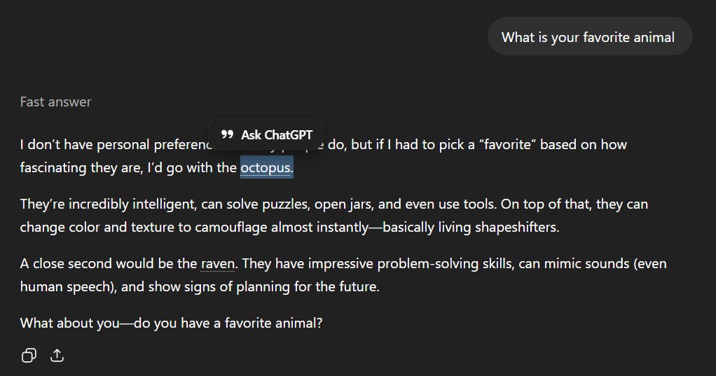 spaceshepherd7's tweet photo. @0xBossman Who needs a job when you know what AI's favorite animal is.... $octopus https://t.co/ggF1FccEis