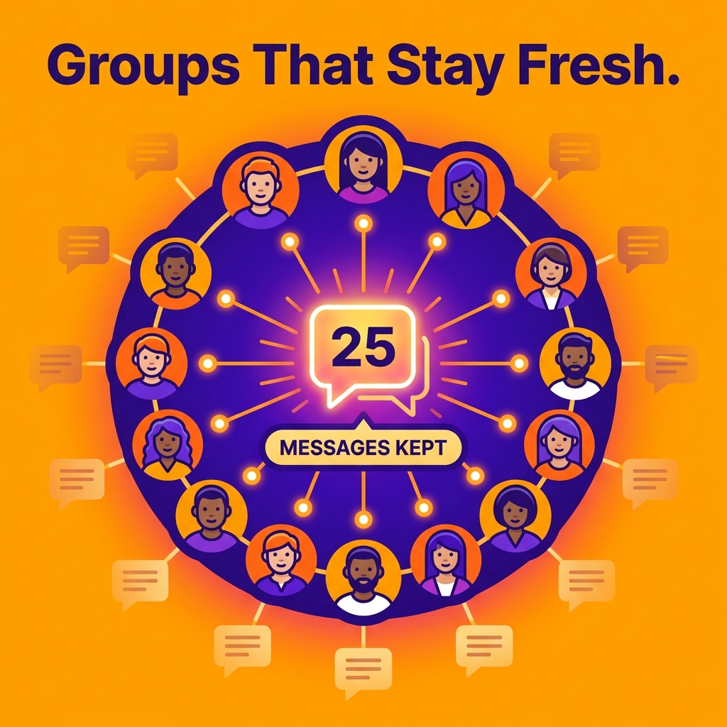 Group chats should not keep years of history you cannot delete. On Geode Private Messaging, groups keep only the last 25 messages. Create invite-only groups, disposable project teams, or exclusive circles. Privacy by architecture, not by request. #GeodeChain #PrivateGroups