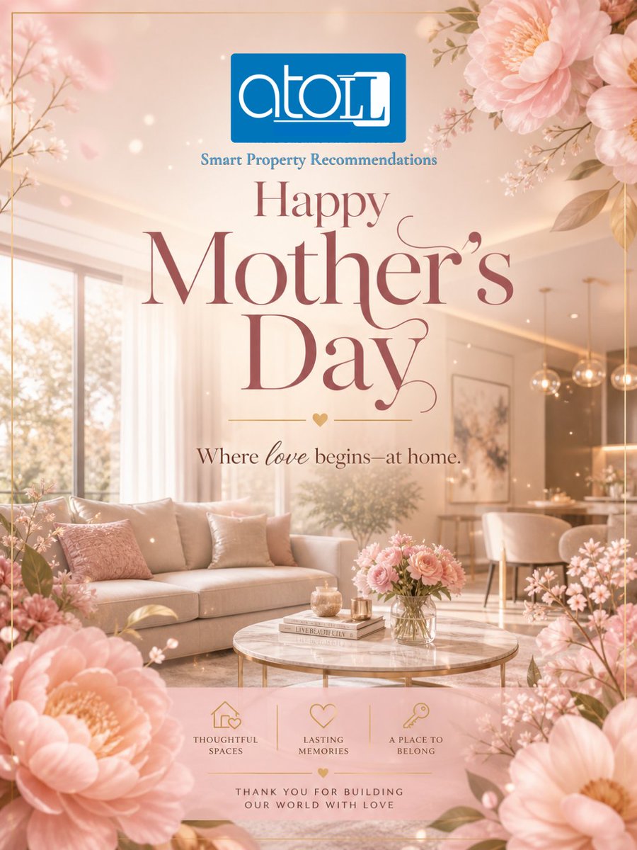 atoLL_realtech's tweet photo. the moment she walks through the door. 🌸✨ Wishing a beautiful day to the architects of our most cherished spaces. Happy Mother's Day!
✯Coɴтαcт Uѕ•↳ https://t.co/QaIMRwXJjF 
@ATOLL360 @innotannay https://t.co/xNV9EdwgxD