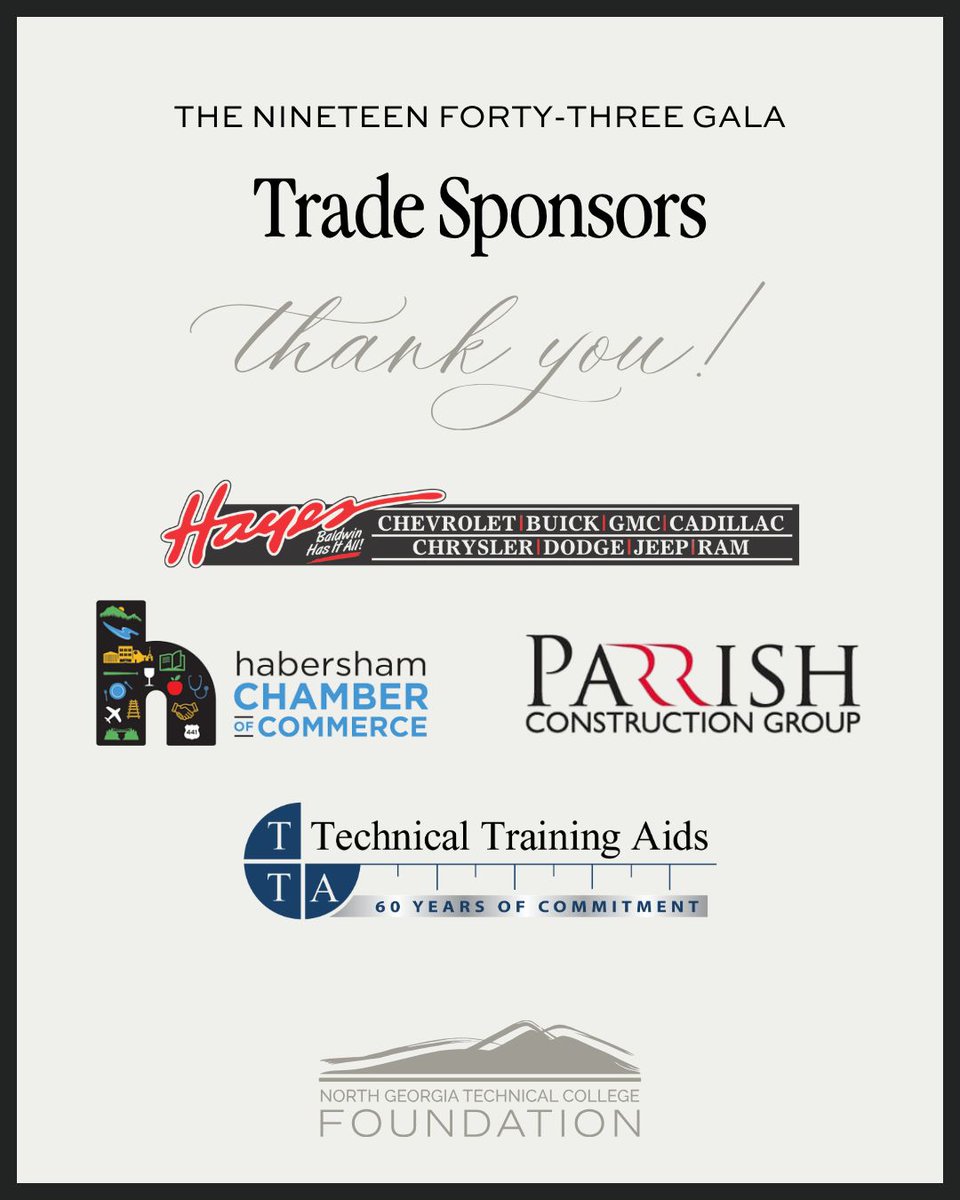 ngtc's tweet photo. Big thanks to our wonderful Trade Sponsors for your support! https://t.co/5a9OZ1hopy