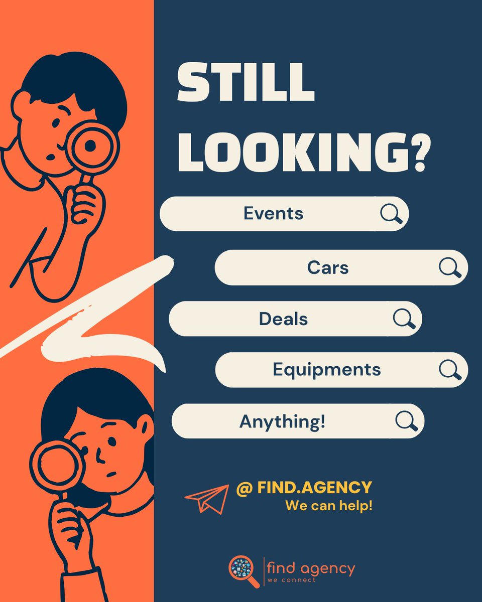 Find_dot_Agency's tweet photo. On the hunt for something? Let https://t.co/7HrjejYYa0 help you discover your perfect match! ✨🔍 #findagency #discoveryourmatch #exploremore #onthehunt #searchandfind https://t.co/nlcz0obU0b