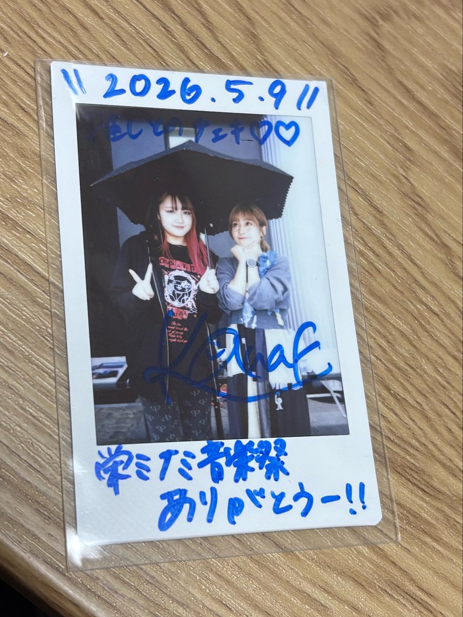 金魚番長　チェキ かなえちゃんのライブ見に行こうとしたらもう終わってたので懺悔トトロ